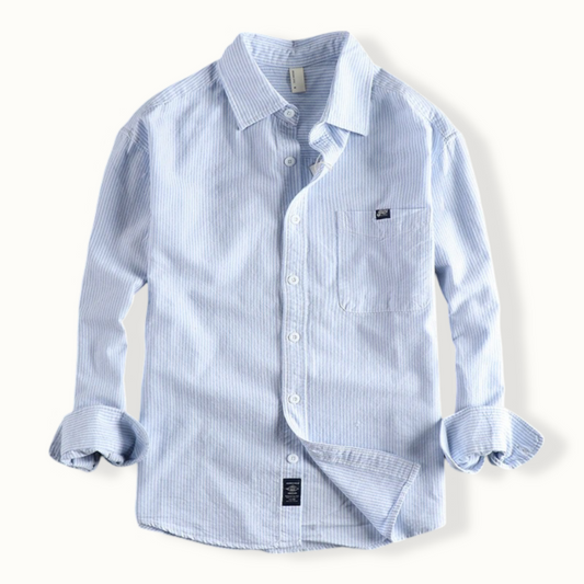 Honiara Striped Single Pocket Button Up