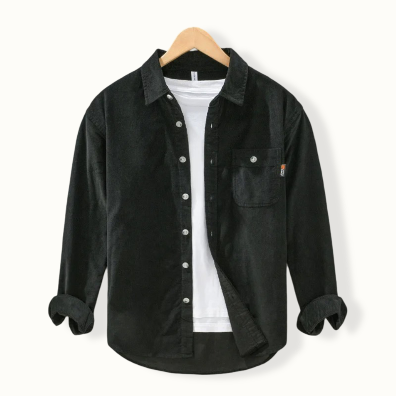 Forchtenstein Corduroy Single Pocket Button Up