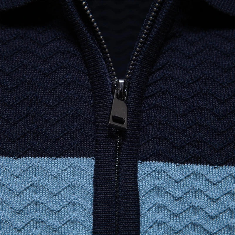 Venilale Ribbed Knit Polo