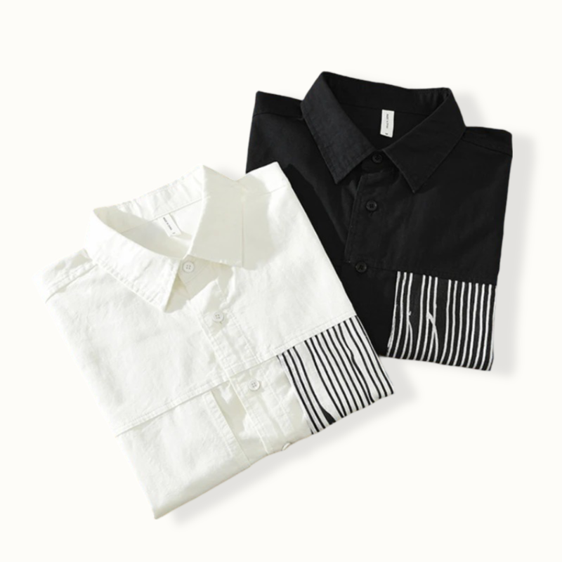 Reno Stripe Patchwork Button Up