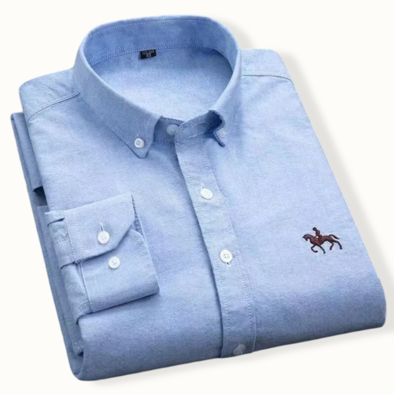 Acton Embroidery Washed Button Up