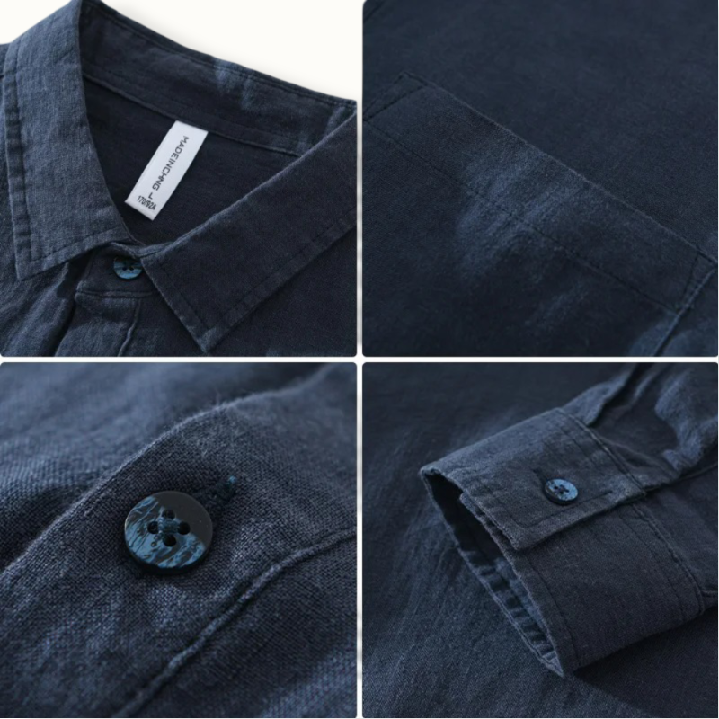 Belgrade Loose Long Sleeve Linen Shirt