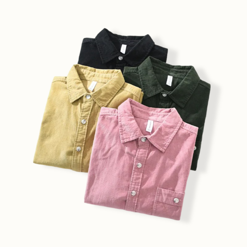 Forchtenstein Corduroy Single Pocket Button Up