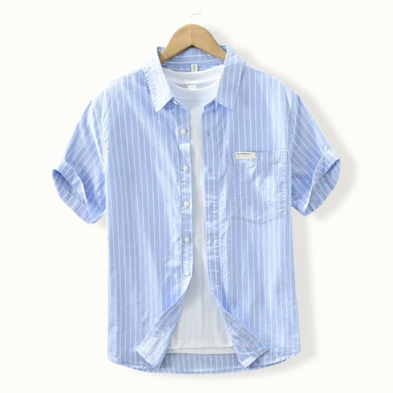 Acle Striped One Pocket Button Up
