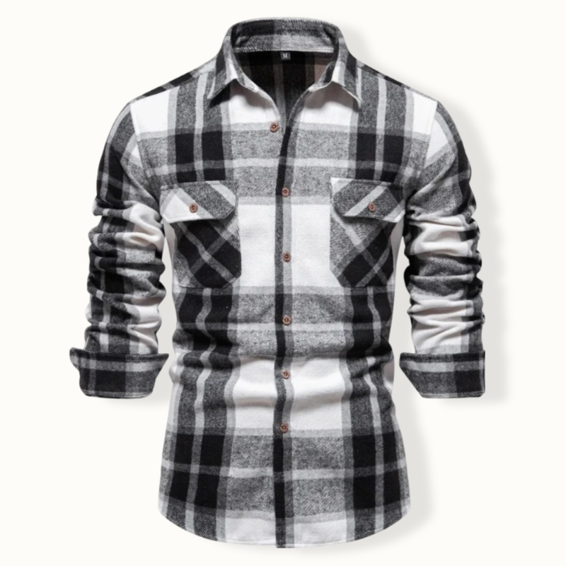 Lore Plaid Double Pocket Button Up
