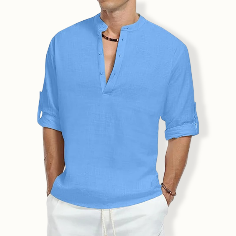 Praia Half Buttoned Henley Shirt