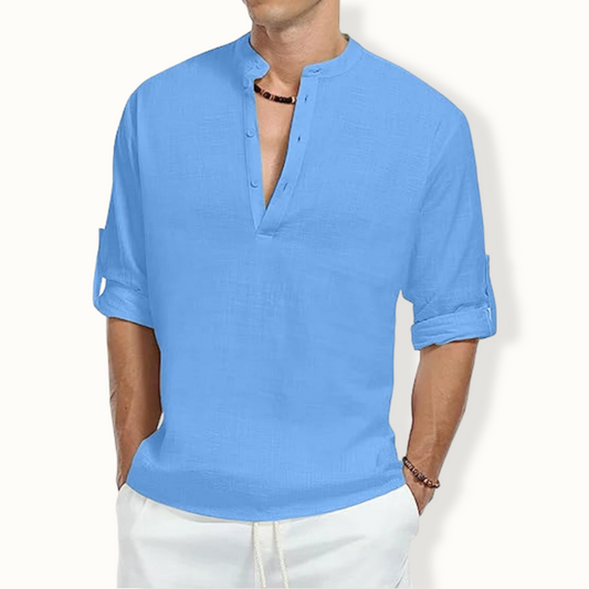 Praia Half Buttoned Henley Shirt