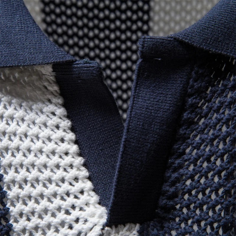 Lacluta Knitted V Neck Polo