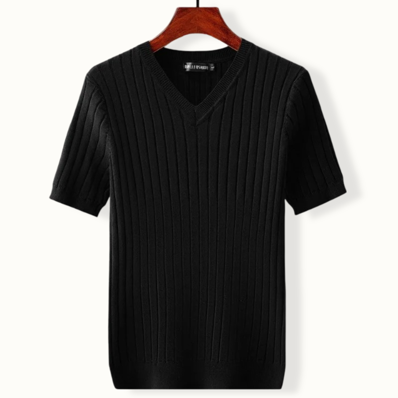 Halbturn	V Neck Knitted T Shirt