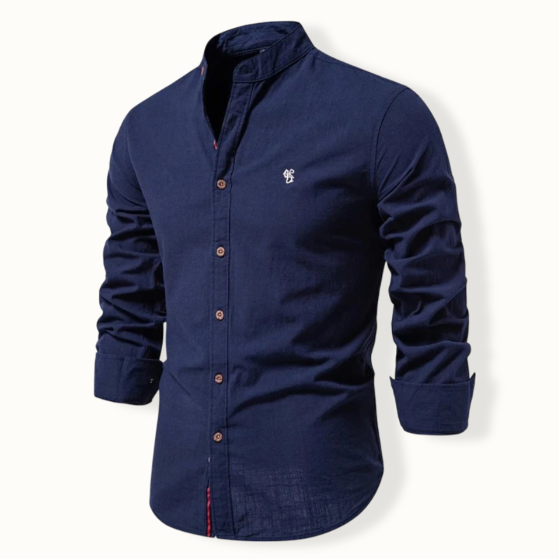 Fuiloro Band Collar Button Up