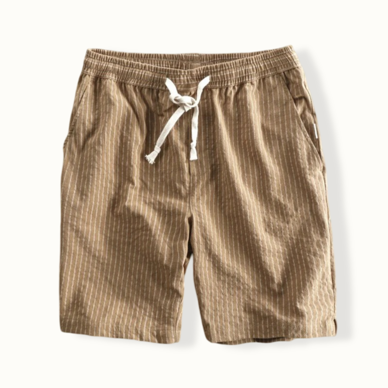 Abuja Striped Linen Shorts