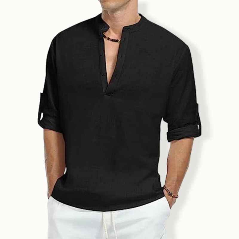 Praia Half Buttoned Henley Shirt