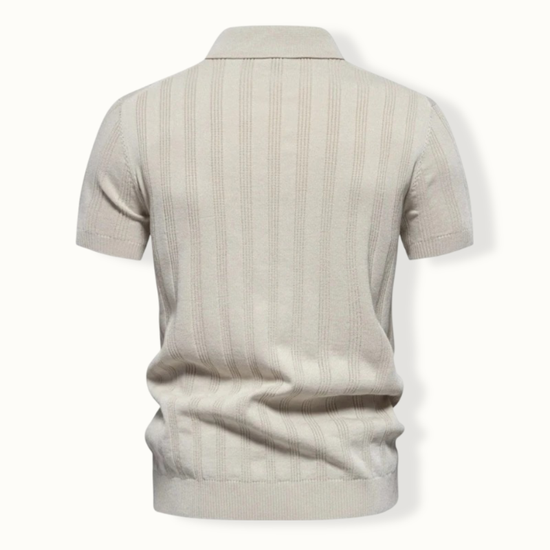 Calais Ribbed Knit Polo