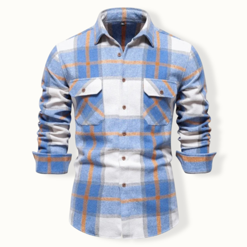 Lore Plaid Double Pocket Button Up