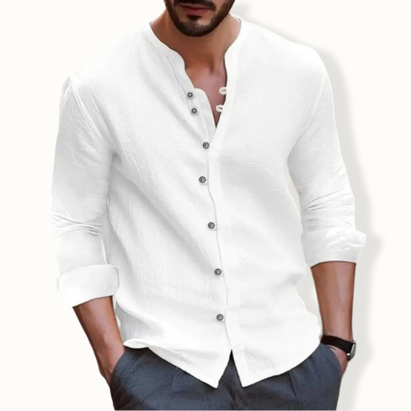 Monrovia Stand Collar Long Sleeve Shirt