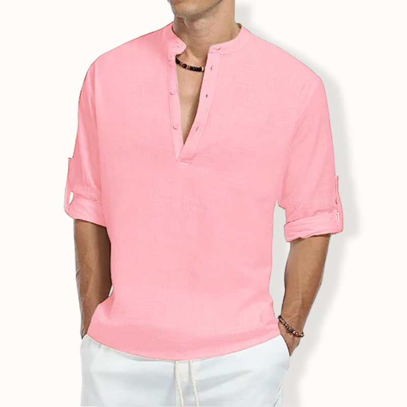 Praia Half Buttoned Henley Shirt