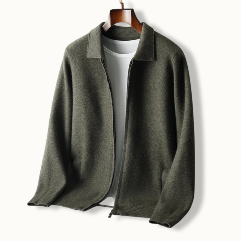 Luxe Cashmere Zip-Up Jacket