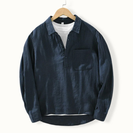 Belgrade Loose Long Sleeve Linen Shirt