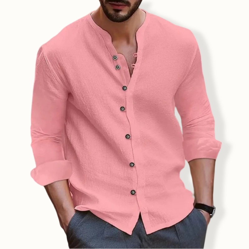 Monrovia Stand Collar Long Sleeve Shirt