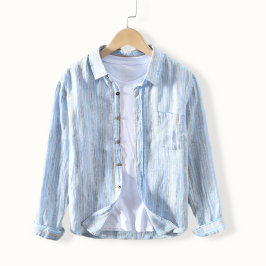 Basseterre Striped Linen Button Up