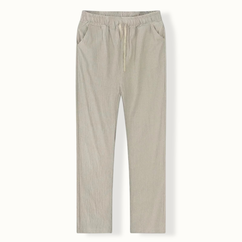 Lurnfeld	Solid Color Linen Pants