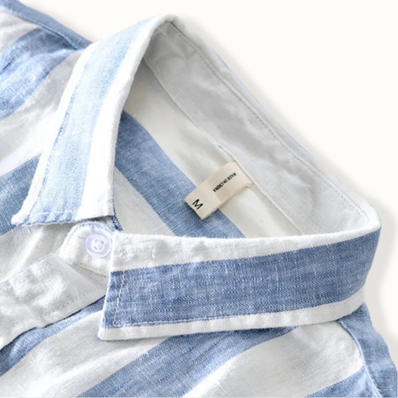 Basseterre Striped Linen Button Up