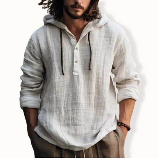 Aquilonia  Pullover Linen Hoodie