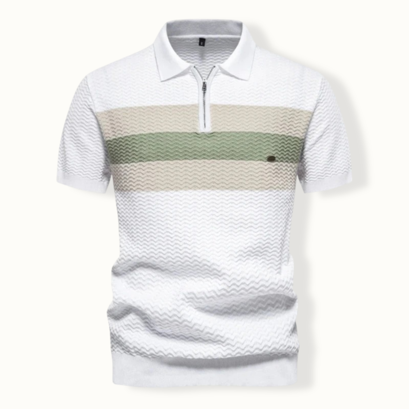 Venilale Ribbed Knit Polo