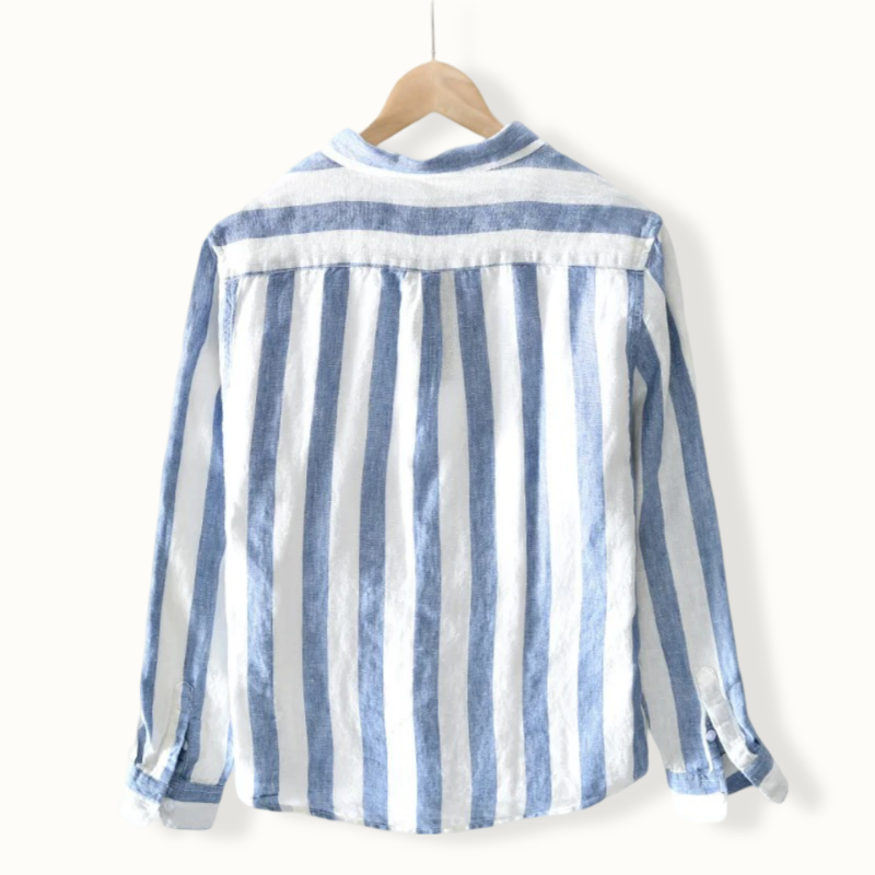 Basseterre Striped Linen Button Up