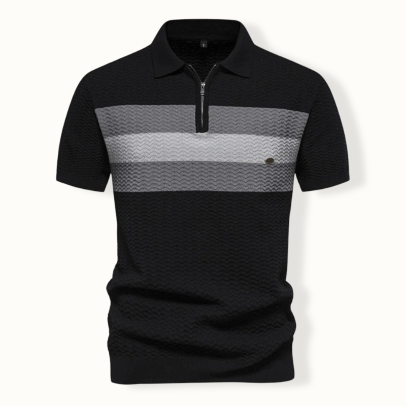 Venilale Ribbed Knit Polo