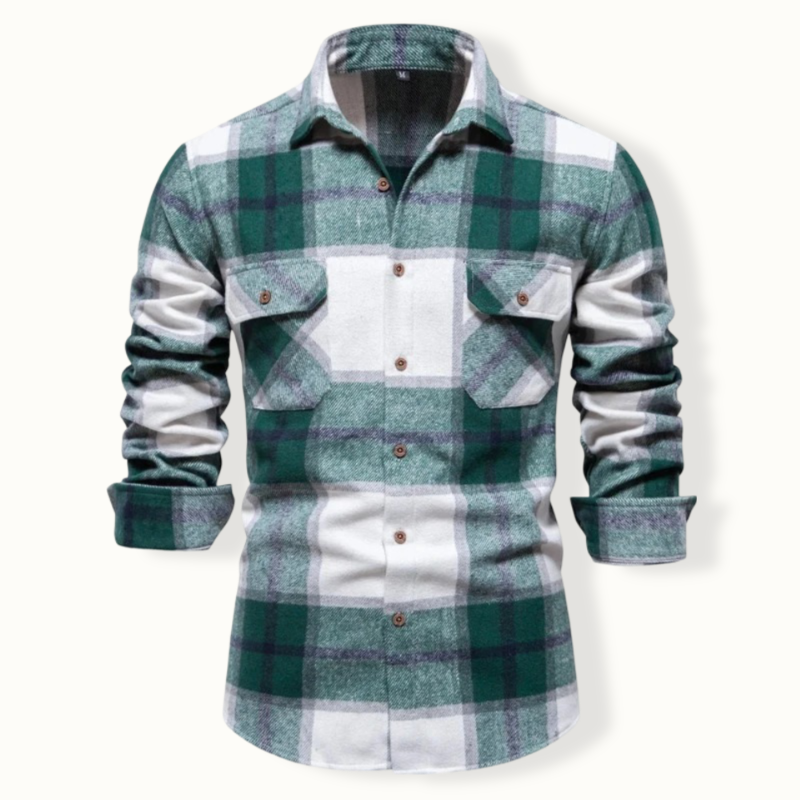 Lore Plaid Double Pocket Button Up