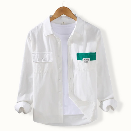 Quito Patchwork Lapel Button Up