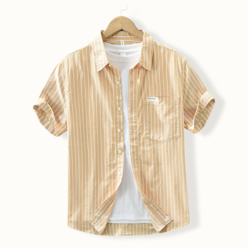 Acle Striped One Pocket Button Up
