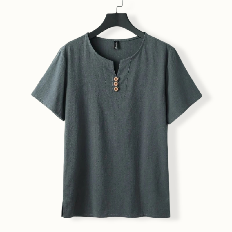 Warsaw Oversized Linen Button T-Shirt