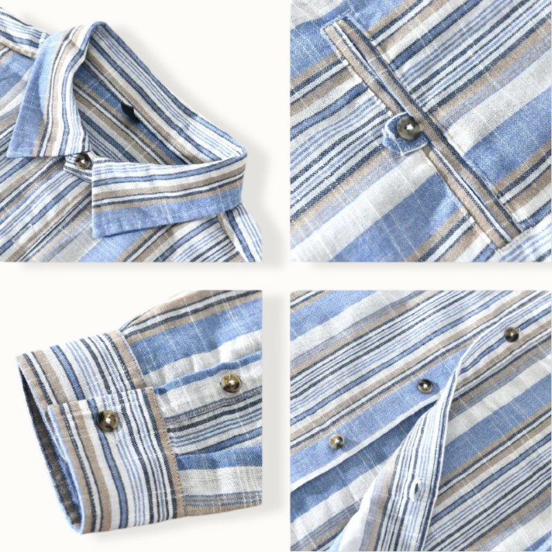 Dushanbe Double Pocket Linen Button Up