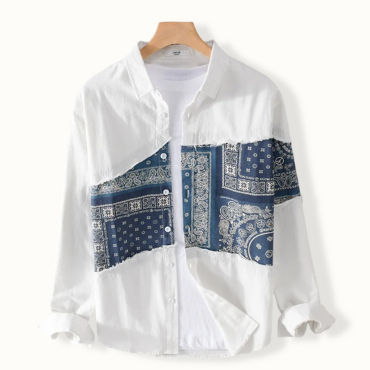 Andorra Patchwork Print Button Up