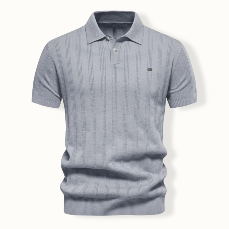 Calais Ribbed Knit Polo