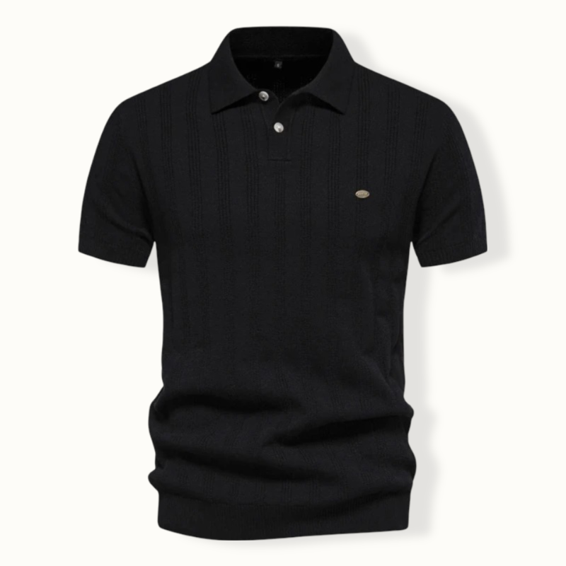 Calais Ribbed Knit Polo