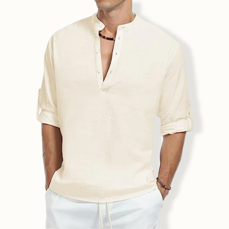 Praia Half Buttoned Henley Shirt