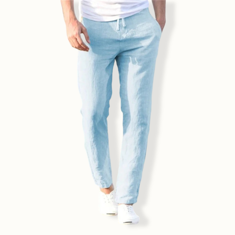 Lurnfeld	Solid Color Linen Pants