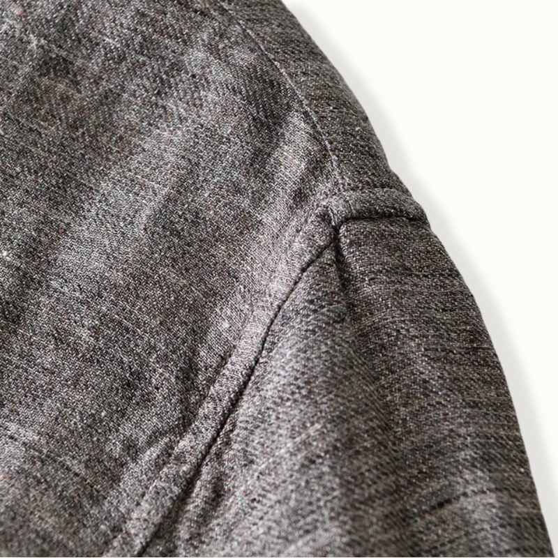 Caginec Linen Turn Down Button Up
