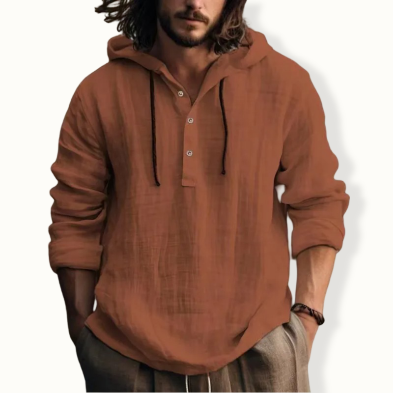 Aquilonia  Pullover Linen Hoodie