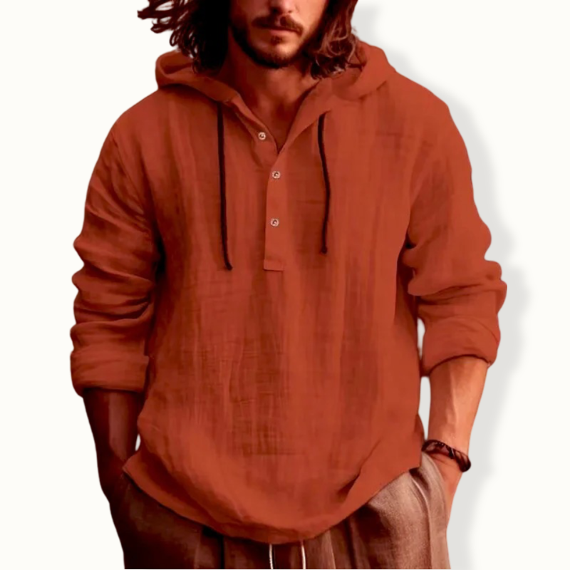 Aquilonia  Pullover Linen Hoodie