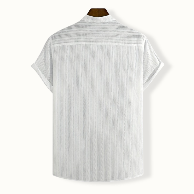 Apia Stand Collar Buttoned Shirt