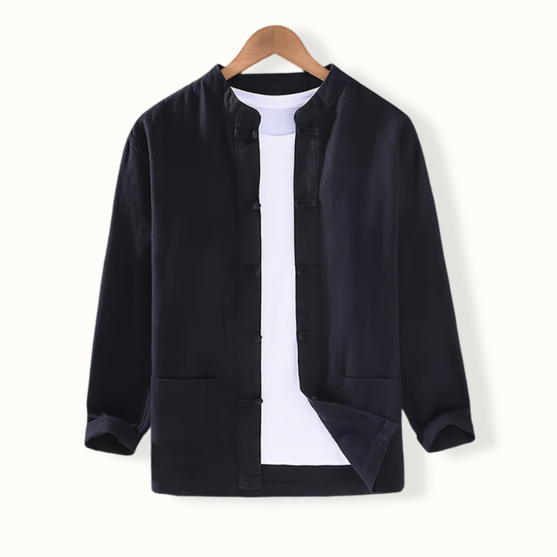 Zephyria Button Up Stand Collar Tang Suit