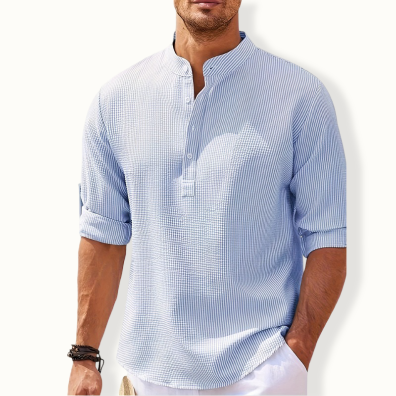 Tashkent Lapel Button Up Long Sleeve Shirt