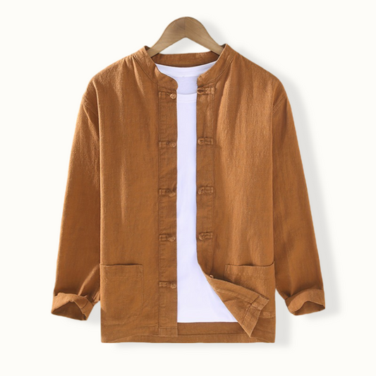 Zephyria Button Up Stand Collar Tang Suit