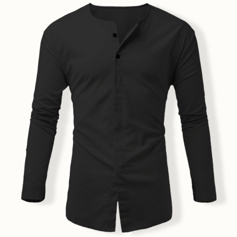 Suva Two Button Crew Neck Shirt