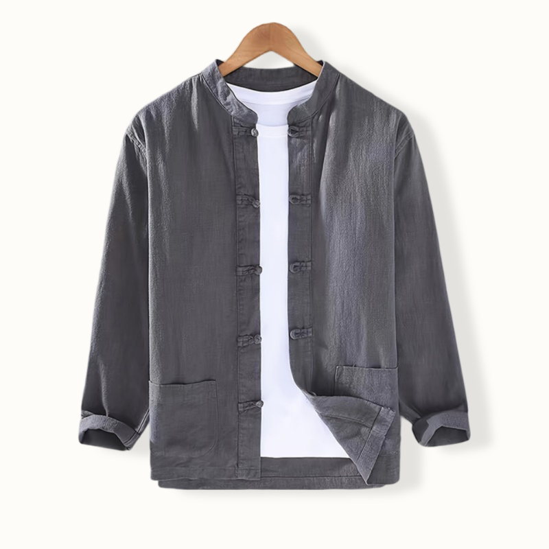 Zephyria Button Up Stand Collar Tang Suit