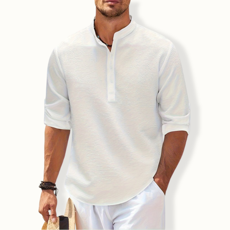 Tashkent Lapel Button Up Long Sleeve Shirt